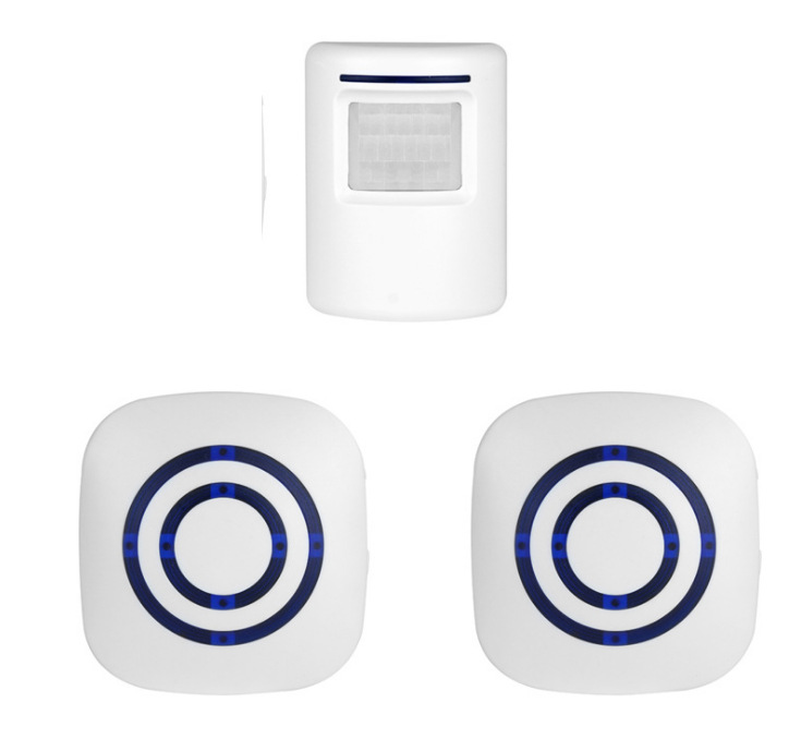 一拖二分体式感应防盗门铃 店铺迎宾提醒器 感应提醒器