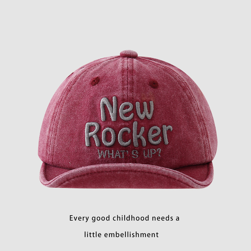 Bebé blando gorra de lengua 2025 primavera y otoño nueva letra bordada gorra de aire extranjero bebé gorra de béisbol al aire libre