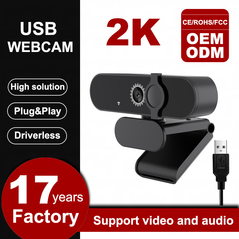 Source Factory Qhd2K Online Class Camera with Built-In Microphone and Anti-Peeping Lens Cover Source Factory Qhd2K Online Class Camera with Built-In Microphone and Anti-Peeping Lens Cover