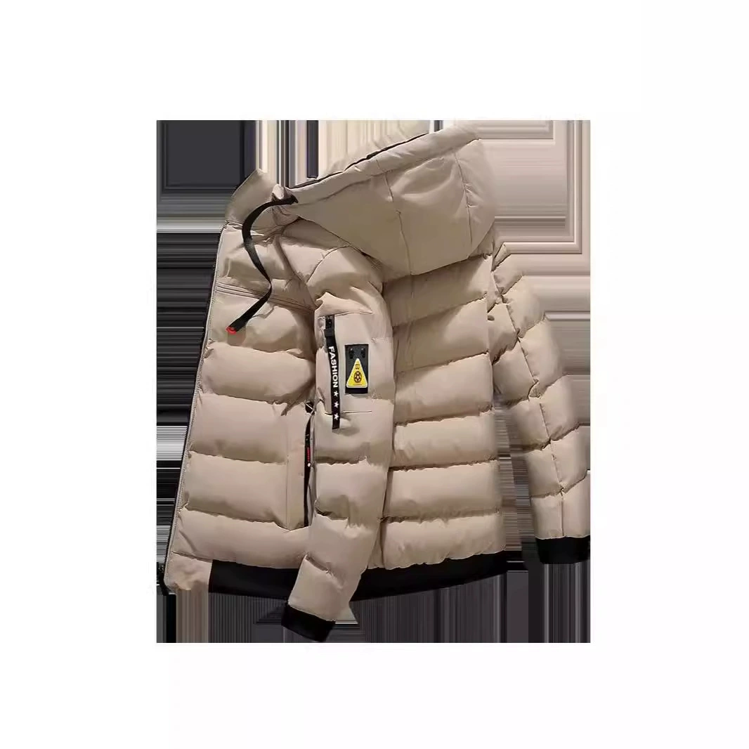 2024 модная дикая хлопчатобумажная одежда с капюшоном мужская зимняя толстая двухсторонняя зимняя одежда новая хлопчатобумажная куртка мужская