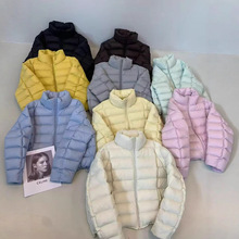 8色立领短款气质90白鸭绒羽绒服女冬季2025年新款轻薄面包服外套