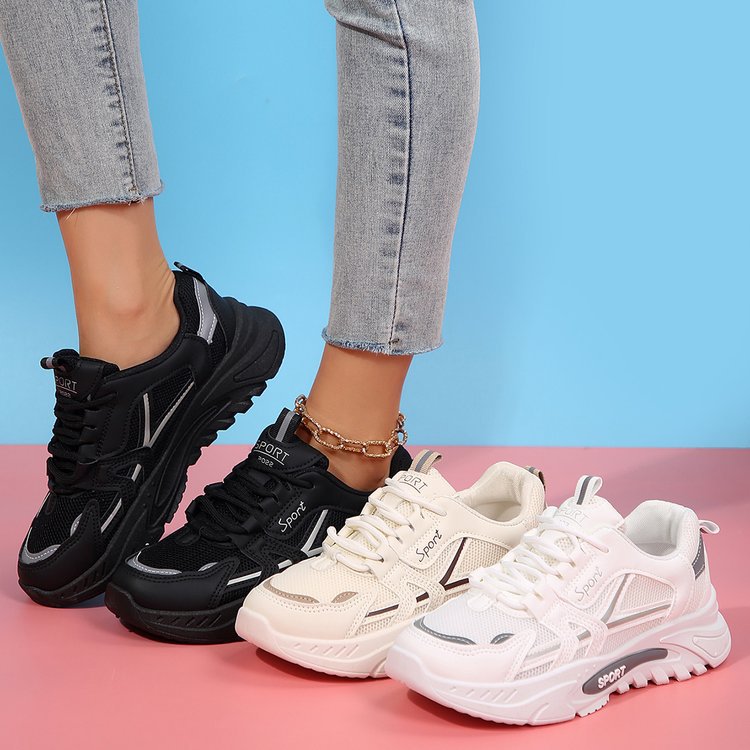 2025 Spring and Autum Export New Women's Sneakers Student Flats Shoes Small White Shoes Low-Top Round Toe Large Size Casual Shoes