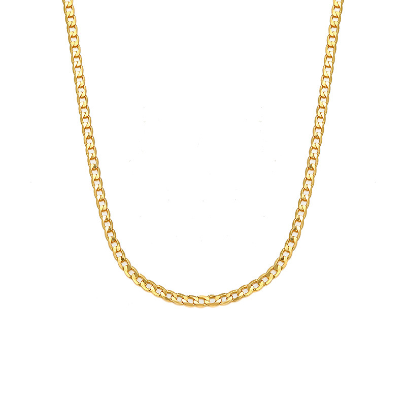 Collar Xuping, Nuevo, Moderno, de Aleación, Chapado en Oro de 24k, con Cierre Japonés, Cadena Simple para Clavícula, Joyería Personalizada, Venta al por Mayor