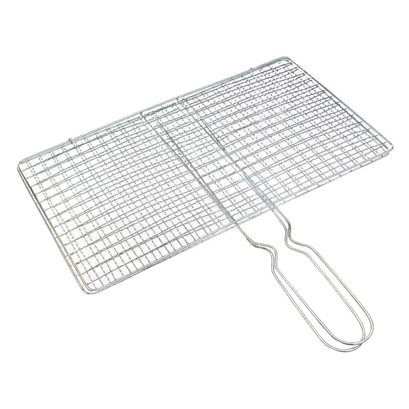 Manufacturer Wholesale Electroplated Grilled Fish Net Clip Stainless Steel Grilled Fish Clip Vegetable Clip Iron Clip Folding Net Clip Barbecue Net Clip