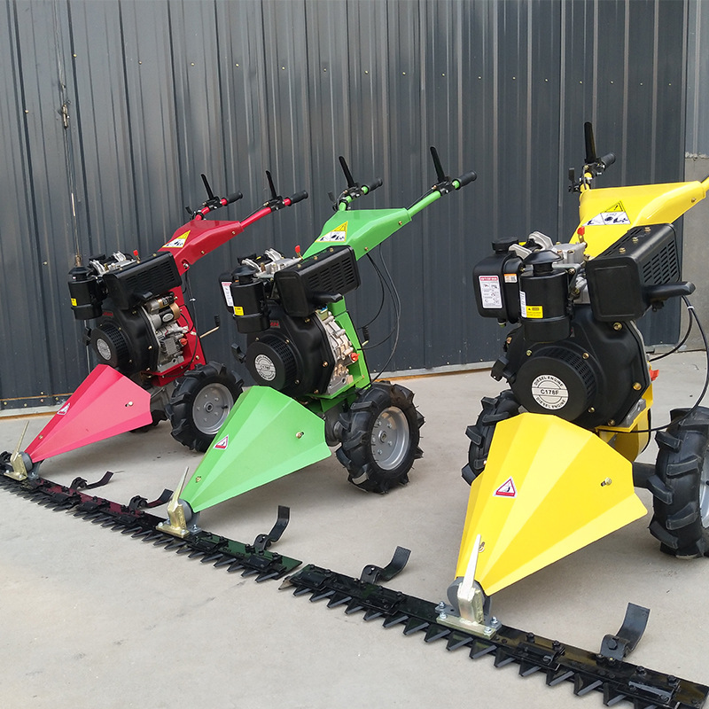 60-150型手扶式整机麦草割草机一边倒小型割晒机 农机割草机