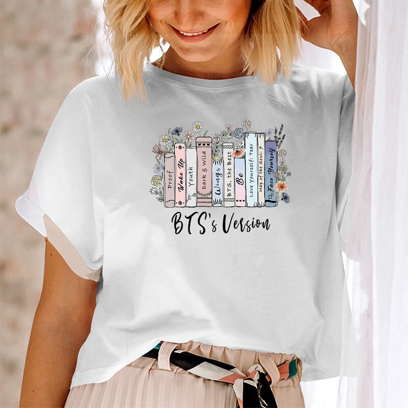 Vintage Korean Pop Band Album Shirt K-Pop Version Shirt Army Shirt Women's Pop Music T-Shirt