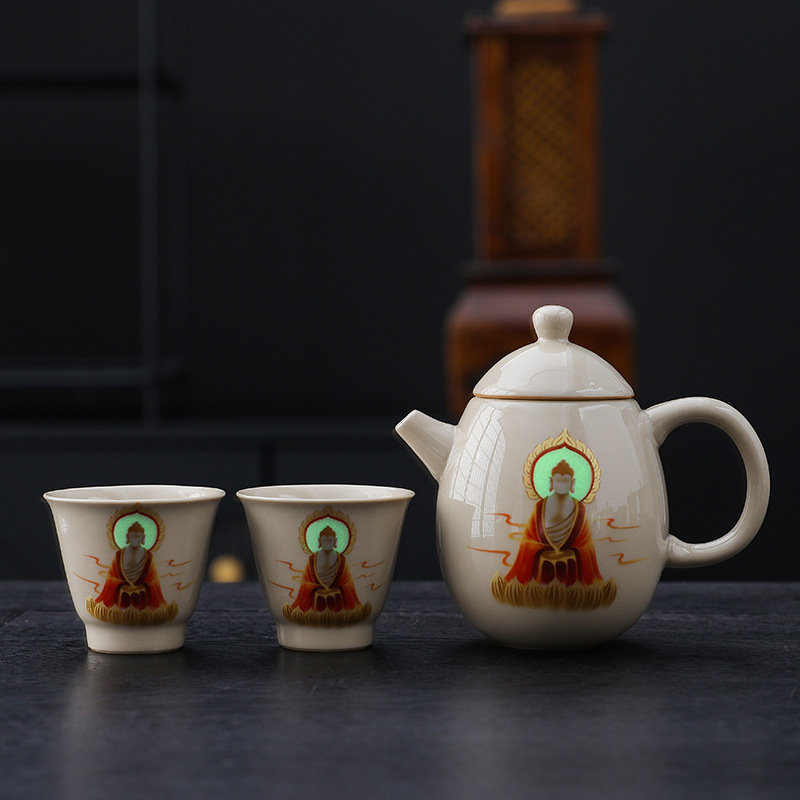 カップレトロ草木灰無相敦煌主人杯陶磁器家庭用工夫茶器個人お茶専用品茗|undefined