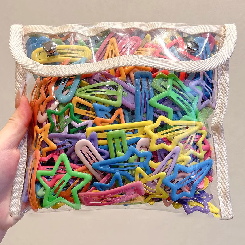 Niños dopamina color estrellas amor clip para el cabello niñas lindas clip para el cabello frontal lateral clip para el cabello