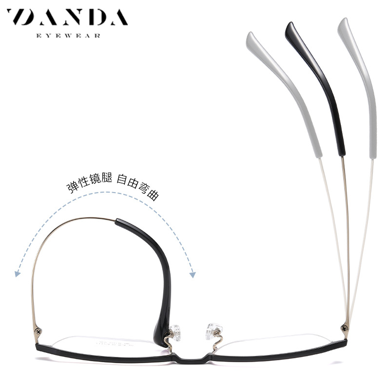 Nuevo fabricante de gafas de titanio puro marco YJ2032 IP galvanoplastia Marco de gafas lisas puede ser equipado con miopía gafas marco