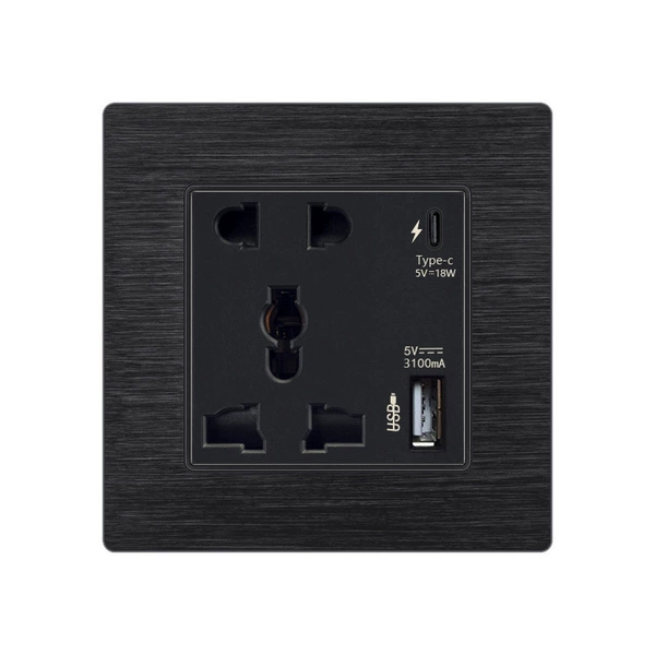 [多功能五孔USB+type-c （18W）]