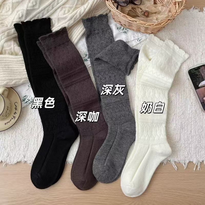 Women's Autumn and Winter Wool Socks, Long Knee-High Socks to Pair with Boots, Warm Thick Slouch Socks, Boot Socks for Cold Weather Women's Autumn and Winter Wool Socks, Long Knee-High Socks to Pair with Boots, Warm Thick Slouch Socks, Boot Socks for Cold Weather