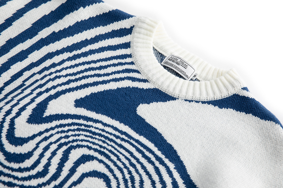 Japanese Winter Trend Ripple Thick Sweater Image 6