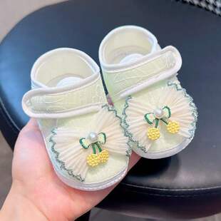 Baby Shoes Spring and Autum Soft-Soled Baby Girl Cloth Shoes 0-3-6 Months Infant Pre-Step Shoes Non-Slip and Non-Falling 8