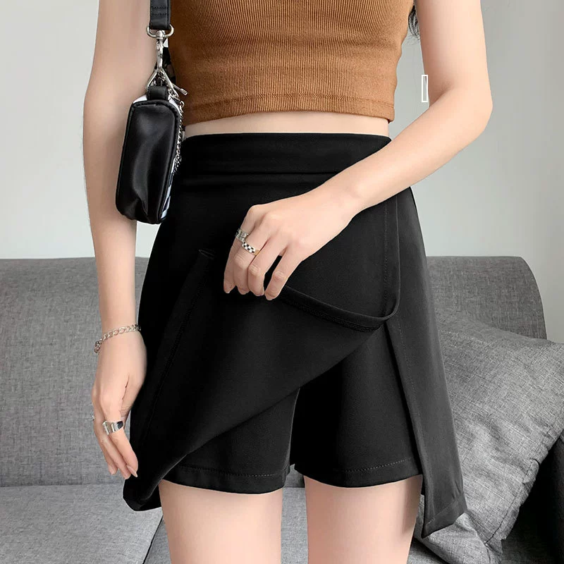 Классический пиджак, летние шорты, облегающие брюки, шифоновая мини-юбка, тонкая черная юбка, плюс сайз, А-силуэт
