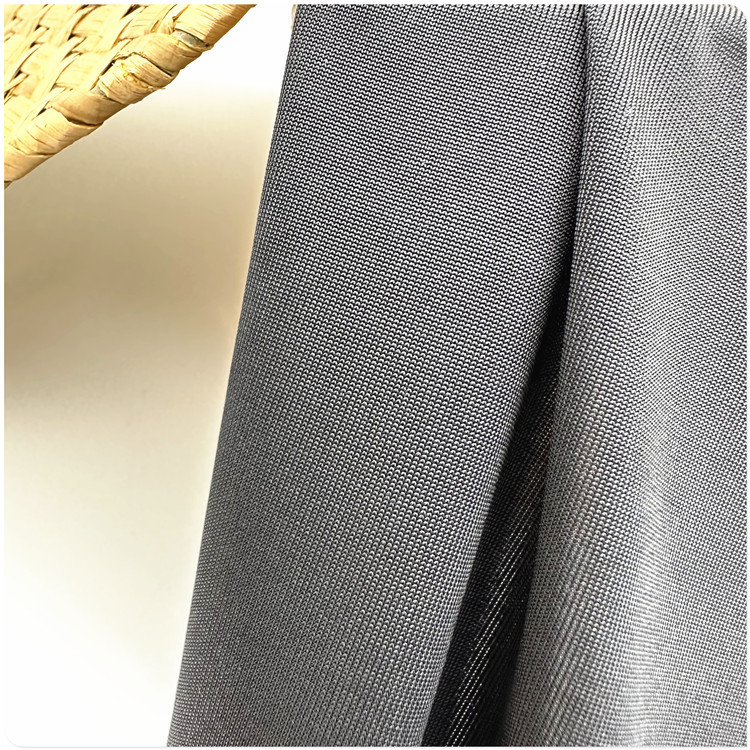 180G菌草人丝氨纶汗布 93%V弹力单面布 春夏瑜伽上衣黑色