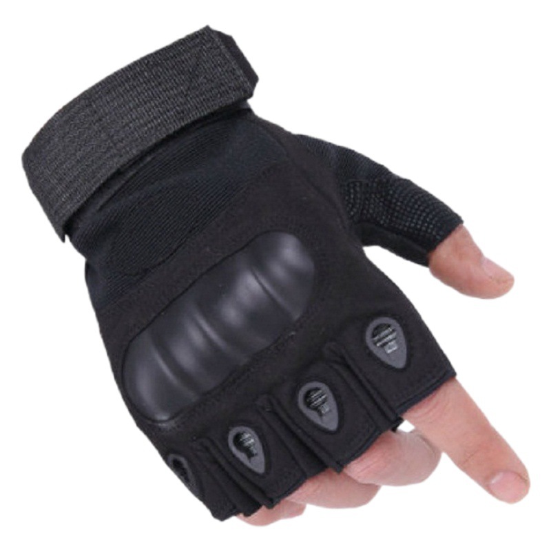 Guantes tácticos de hombres y mujeres medio dedo equitación fitness deportes fuga dedo Fuerzas Especiales Oji montañismo al aire libre antideslizante resistente al desgaste