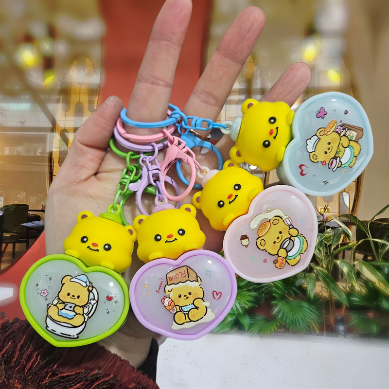 网红多功能卡通公仔闪灯钥匙扣计算器温度计书包挂件小礼品批发|undefined