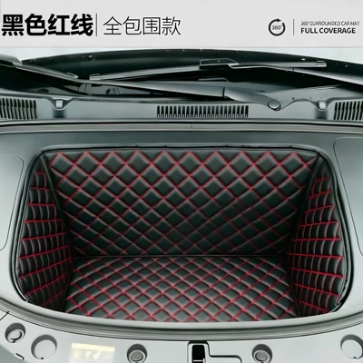 Trunk Mat front trunk mat, front - black-with-red-lines-diamond-pattern-front-trunk-mat-ideal-i6