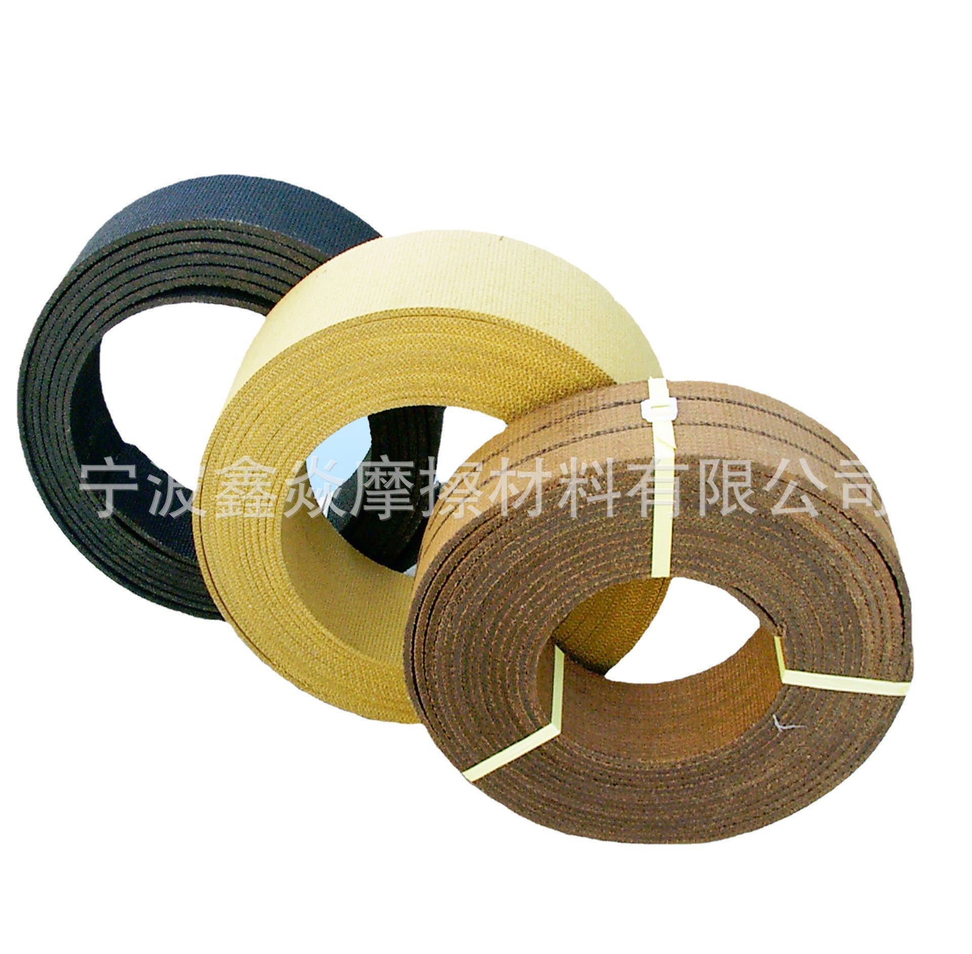 无石棉耐磨含铜丝锚机刹车带 制动带 摩擦带