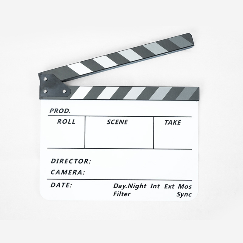 Hui photography Lightupfoto gradient black and white stripe acrylic shooting board English movie field board director board