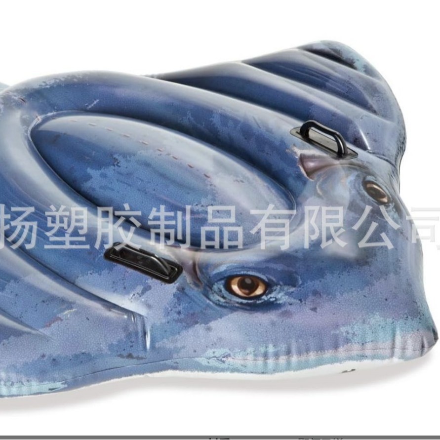 工厂定 制充气PVC气模各种动物充气黄貂鱼骑乘充气泳池沙滩漂浮玩