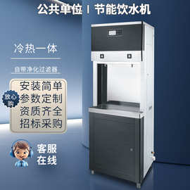 饮水机冷热制冰公共节能直饮机商用步进式开水机柜式校园不锈钢台