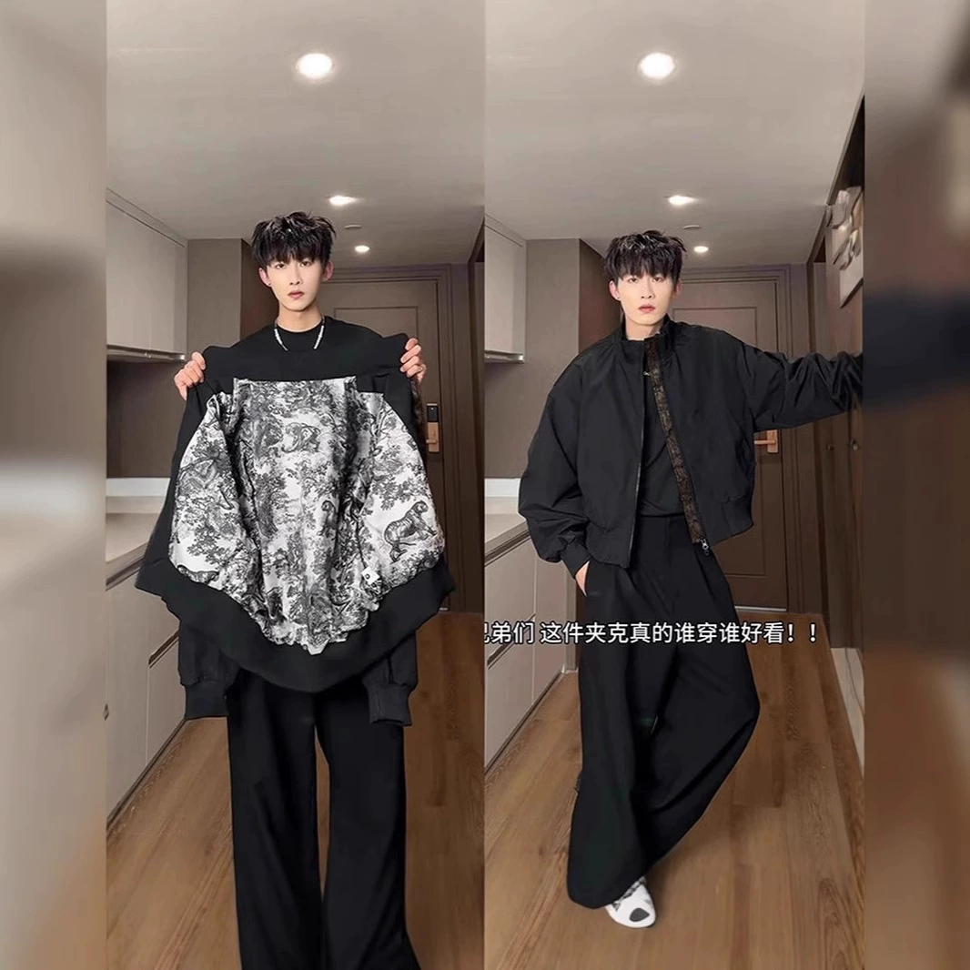 Черная горная питона короткая куртка мужской дизайн