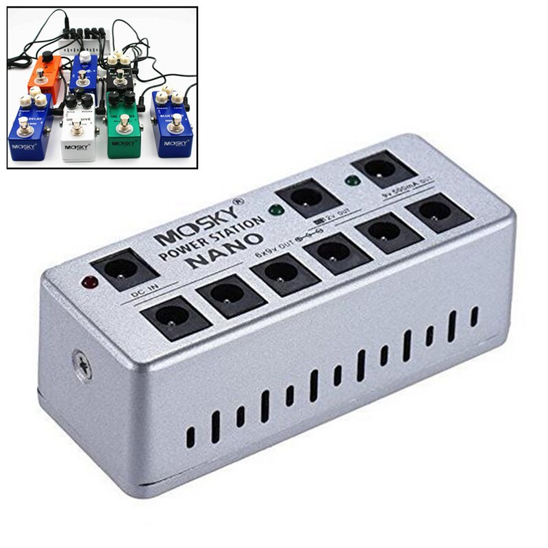 MOSKY NANO mini guitar effect pedal power supply 8-way isolated output 9v 12v effect pedal