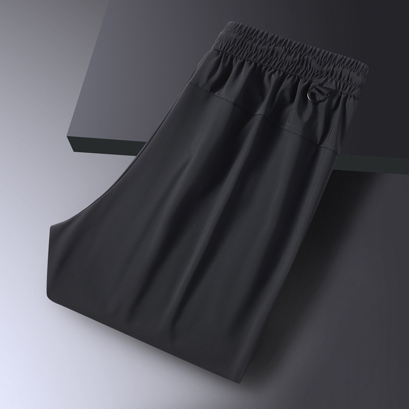 Men's Thin Ice Silk Pants, New Summer Style, Cool and Breathable, Loose Casual Pants, Elastic Quick-Dry Drapey Air Conditioning Pants for Men Men's Thin Ice Silk Pants, New Summer Style, Cool and Breathable, Loose Casual Pants, Elastic Quick-Dry Drapey Air Conditioning Pants for Men