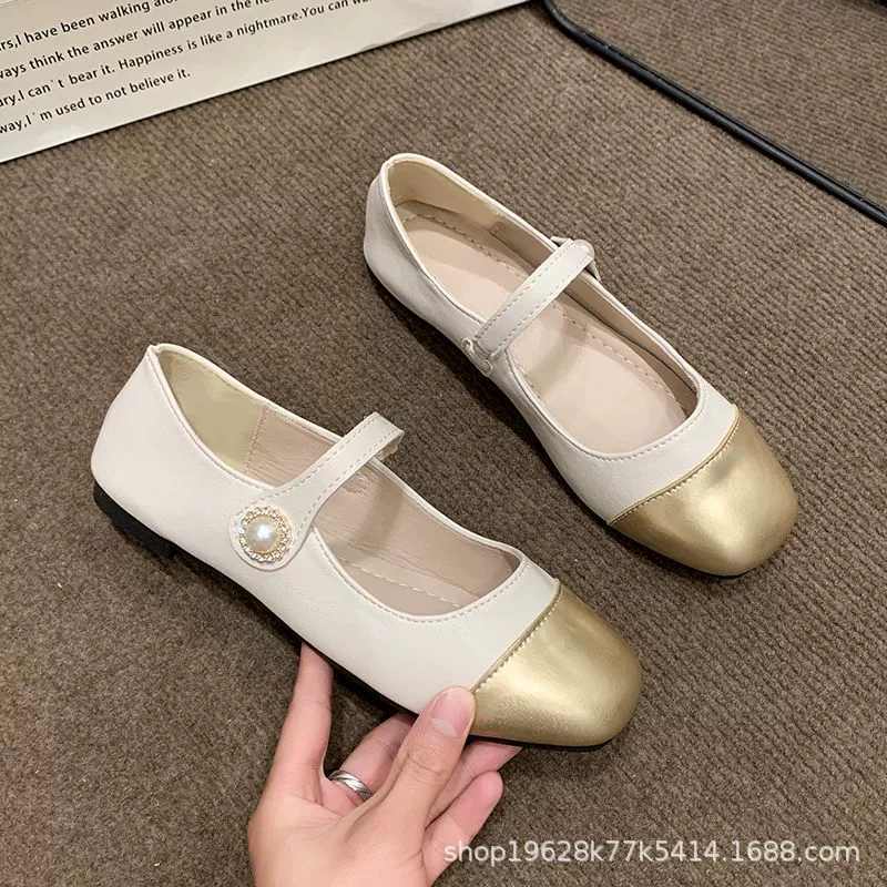 Женские туфли Мэри Джейн 2024 новые летние толстые каблуки с юбкой маленькие кожаные туфли весна и осень нежный ветер вечерняя одиночная обувь