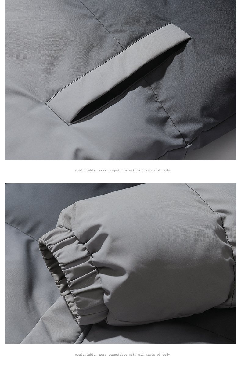 Giacca invernale imbottita in cotone da uomo, piumino con collo alto, cappotto casual ampio in cotone caldo, giacca alla moda da uomo_voghion.com