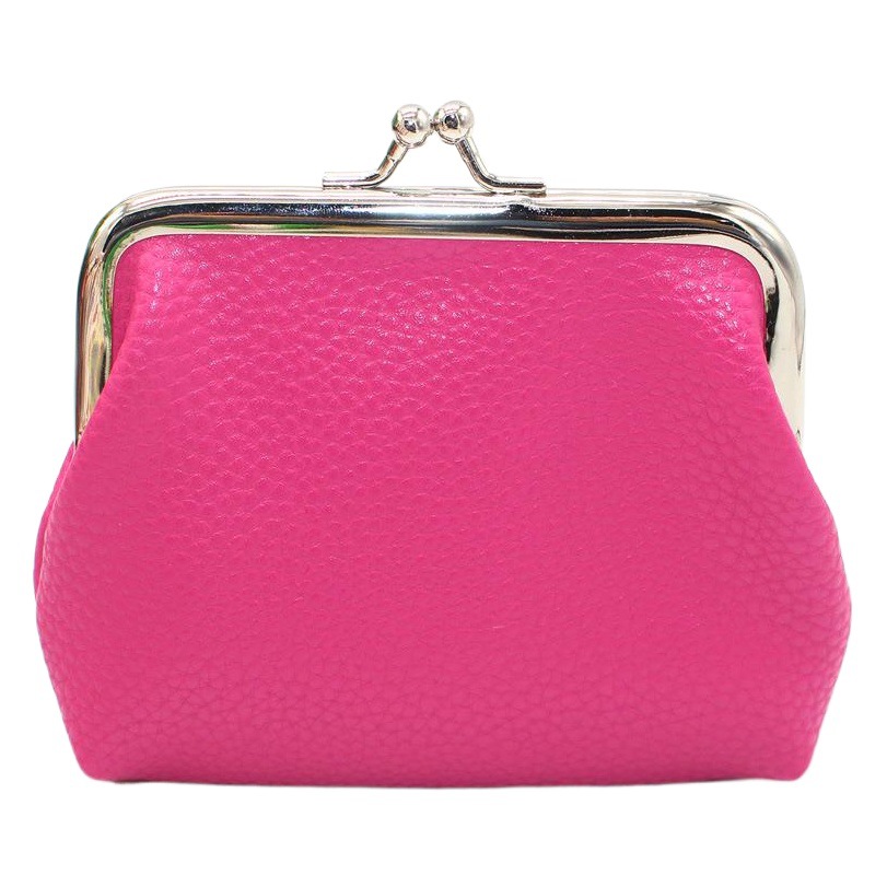 New PU solid color candy color coin purse women's short wallet small wallet creative small gift wholesale