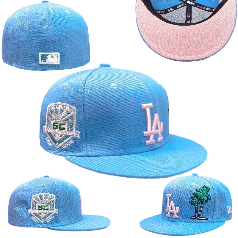 2024 comercio exterior nuevo equipo de béisbol masculino y femenino de LA Dodgers NY gorras de béisbol con tapa completa Baile callejero juvenil gorra de ala ancha