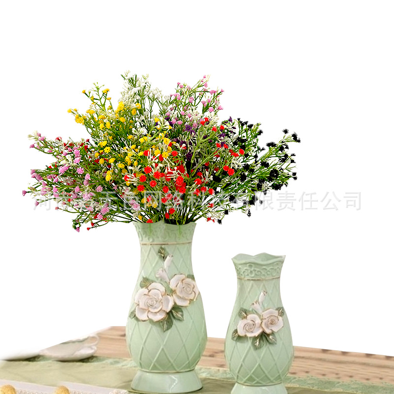 Flores de goma suave, flores de decoración para el hogar, flores biónicas, flores de mano, flores de decoración, flores secas