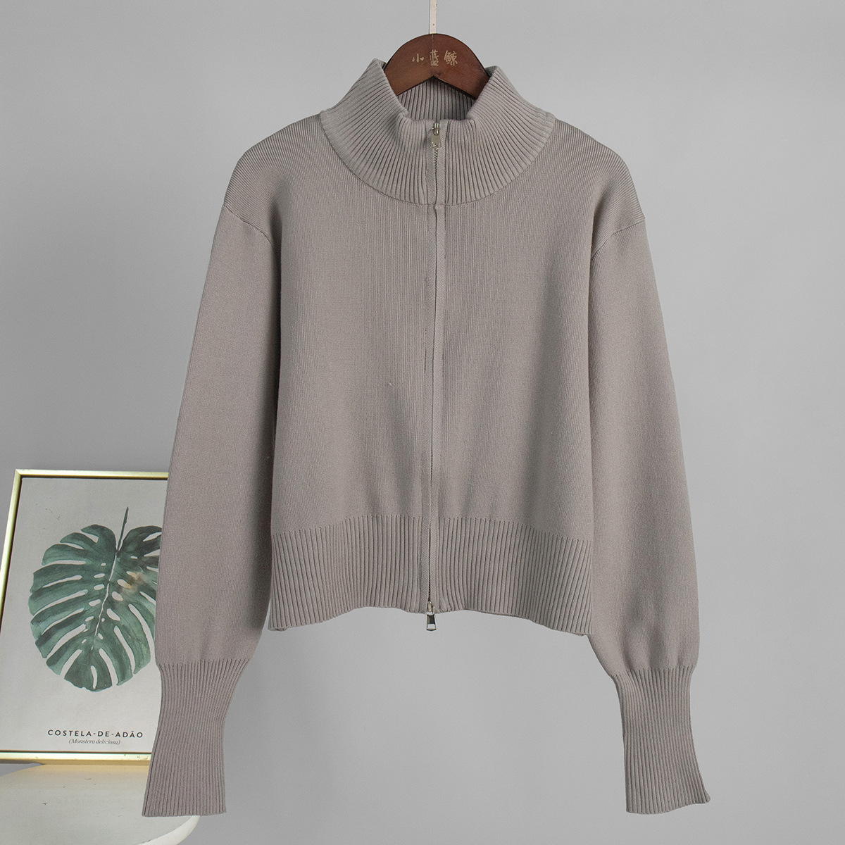 Suéter de punto elegante para mujer con doble cremallera slim_voghion.com