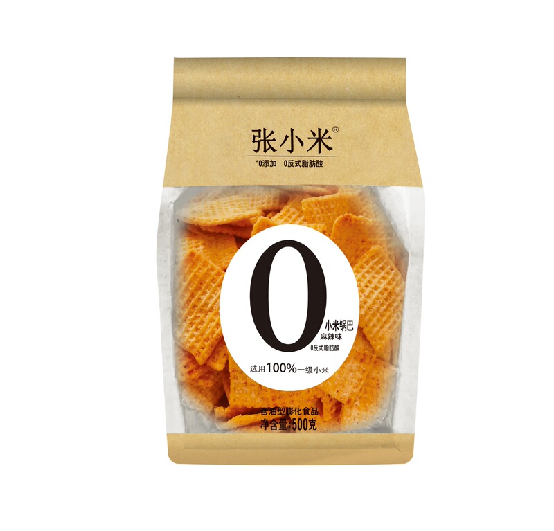 张小米0添加剂小米锅巴爆款解馋零食500g 麻辣/五香味 官方旗舰店|undefined
