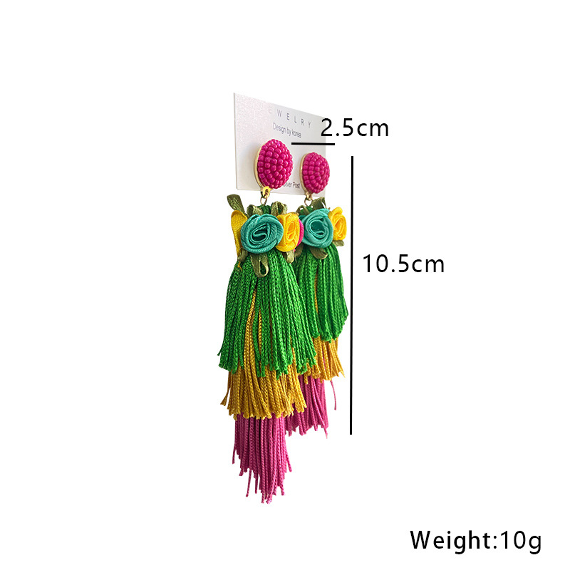 Bohemian Style Long Tassel Earrings 1