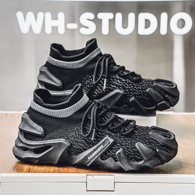 Zapatos de hombre de caña alta primavera nueva tendencia deportiva casual retro británico todo-fósforo zapatos de herramientas transpirables