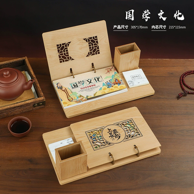 Wooden desk calendar, custom-made, ethnic style