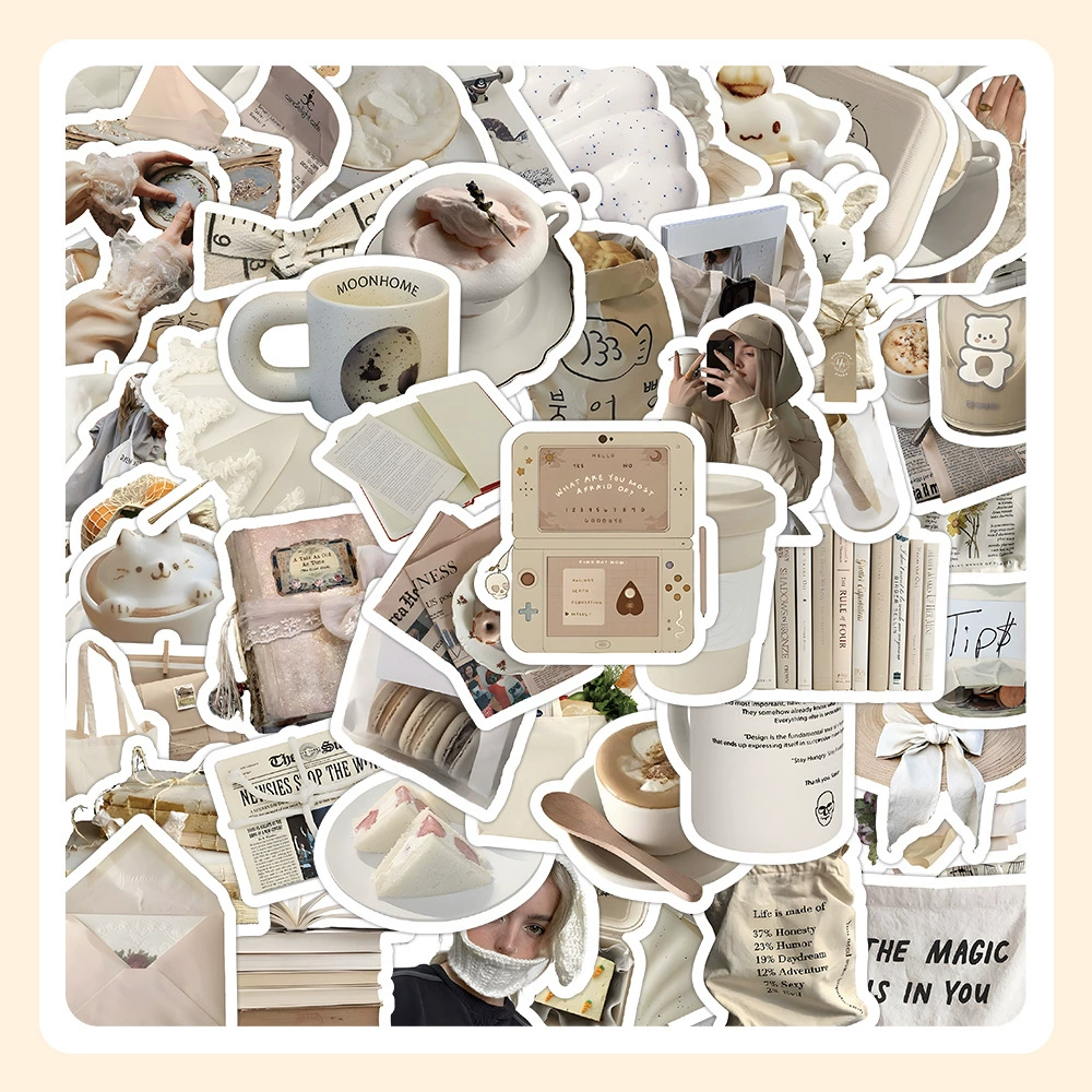Sticker Pack, multi-design aesthetic stickers, 8×8 cm high-quality sheets, assorted counts 60–103 pcs
