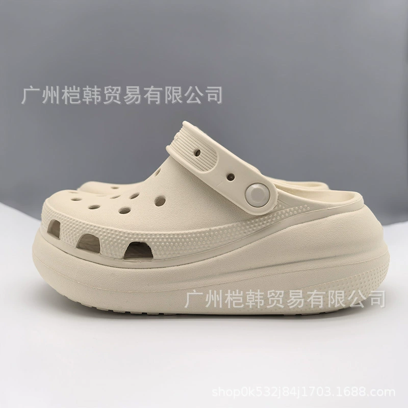 Cross слойные пещерные туфли женские летние новые модные дикие туфли папы на открытом воздухе увеличенные холодные тапочки