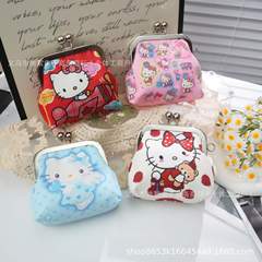 かわいい KT 手作りゴールドバッグコインキーバッグジュエリーバッグミニリングネックレスイヤリングジュエリーボックスヘッドフォンバッグ