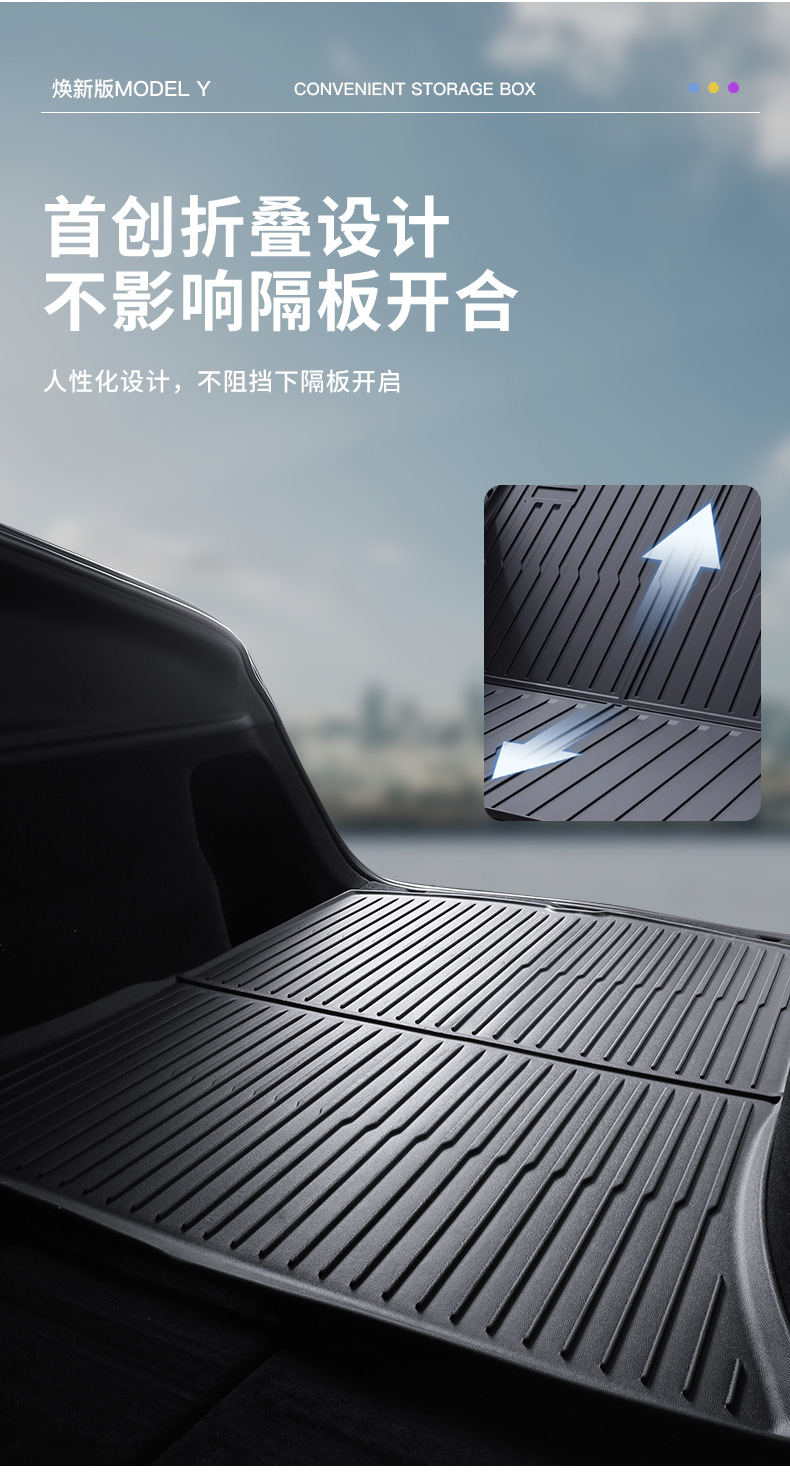 Seat Backrest Pad, Trunk Mat, Floor Mats for Model Y Tesla