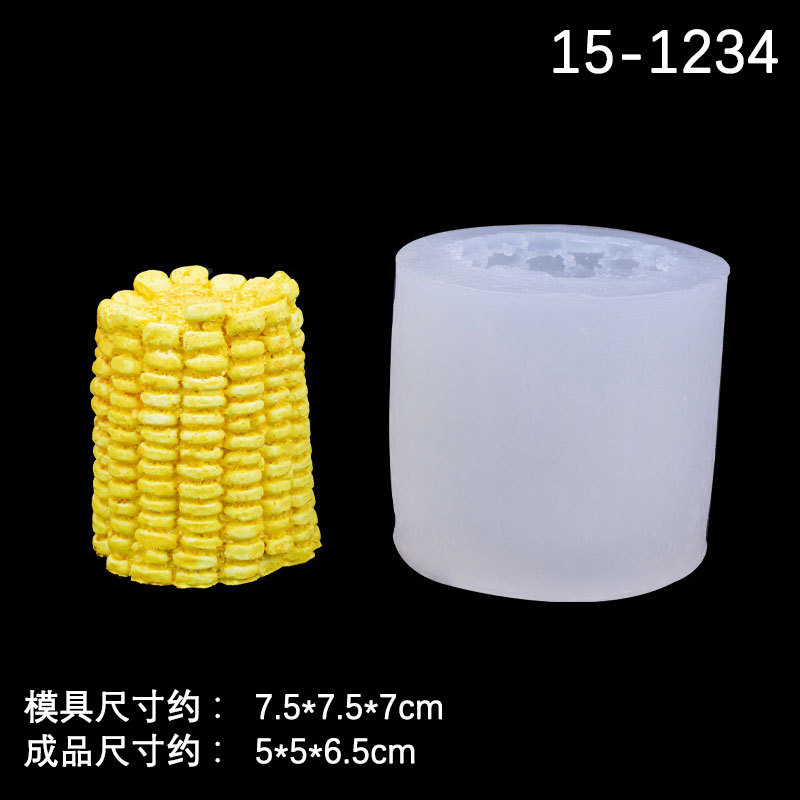 Molde de Silicona Forma de Maíz 3D Decorativo para Hornear y Velas