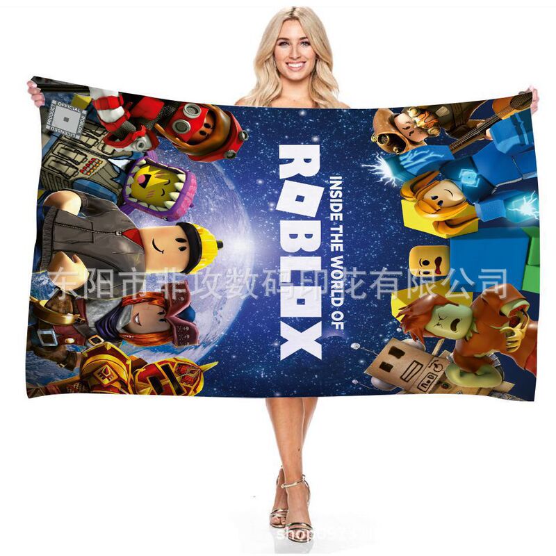 Amazon Roblox Roblox Series children's bath towel digital printing bath towel microfiber beach towel