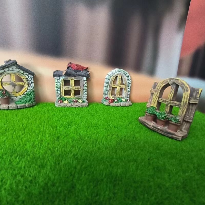 Pecera Decoración de paisajismo Simulación Pastoral Ventanas Pequeñas Accesorios para marcos de fotos Ventanas de resina y ventanas de arena Ventanas de flores pastorales