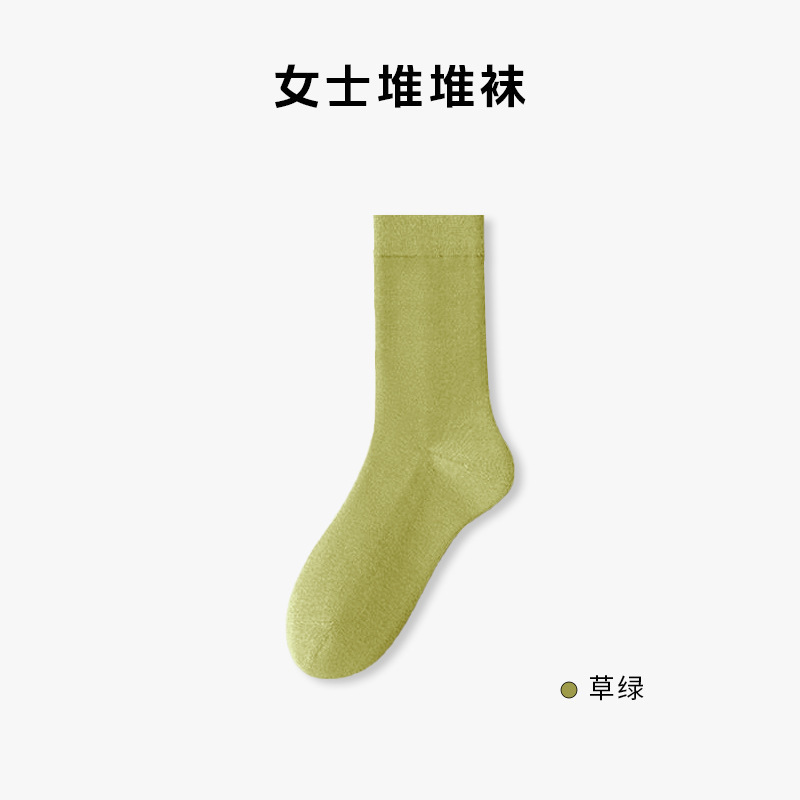 白色袜子女夏季薄款长筒堆堆袜纯棉袜子中长款10A抗菌防臭月子袜|undefined