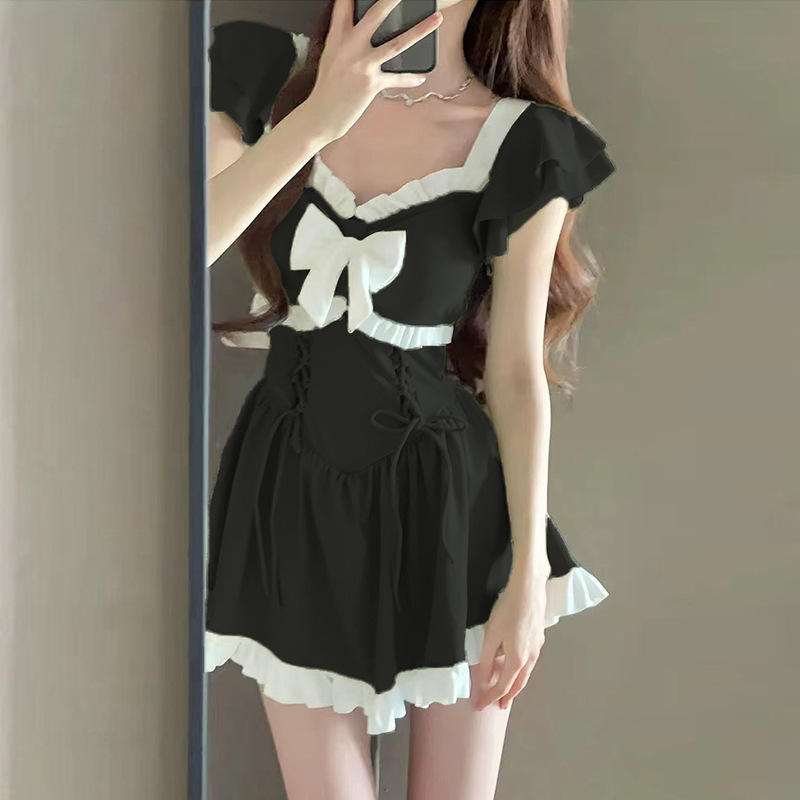 Traje de baño de una pieza para mujer de alta gama verano nuevo estilo lindo y dulce vestido de princesa estilo conservador que cubre la carne vacaciones al por mayor