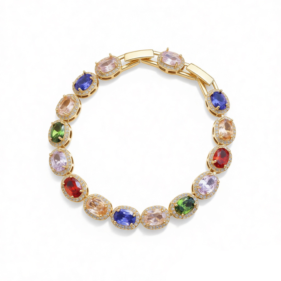 Medieval vintage piedra de silicio pulsera de hebilla ovalada pulsera de lujo ligera pulsera estilo retro joyería