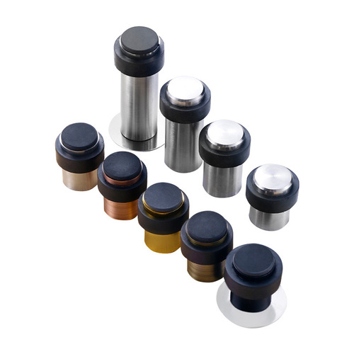 Rubber anti-collision door stop, punch-free stainless steel round door stop, safe household door stop, floor-mounted cylindrical door stop